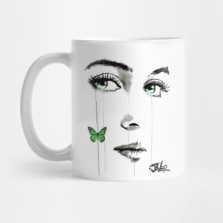 Green flutter Mug